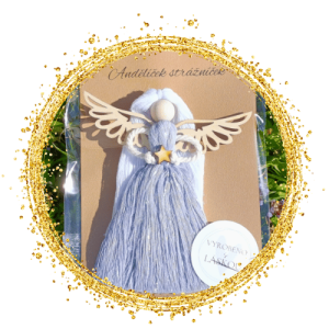 Rajana - Macramé - Andělíček strážníček fialkový