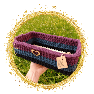 Rajana - Macramé - Košík obdélníkový trio