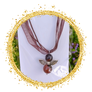 Rajana - Náhrdelník z minerálních korálků - Obsidián mahagonový