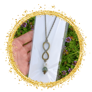 Rajana - Náhrdelník z minerálních korálků - Nekonečno achát