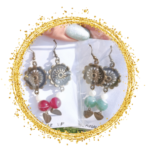 Rajana - Náušnice z minerálních korálků - Acháty