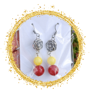 Rajana - Náušnice z minerálních korálků - Jadeity