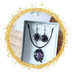 Rajana - Autorská šperky z cínu - Ametyst